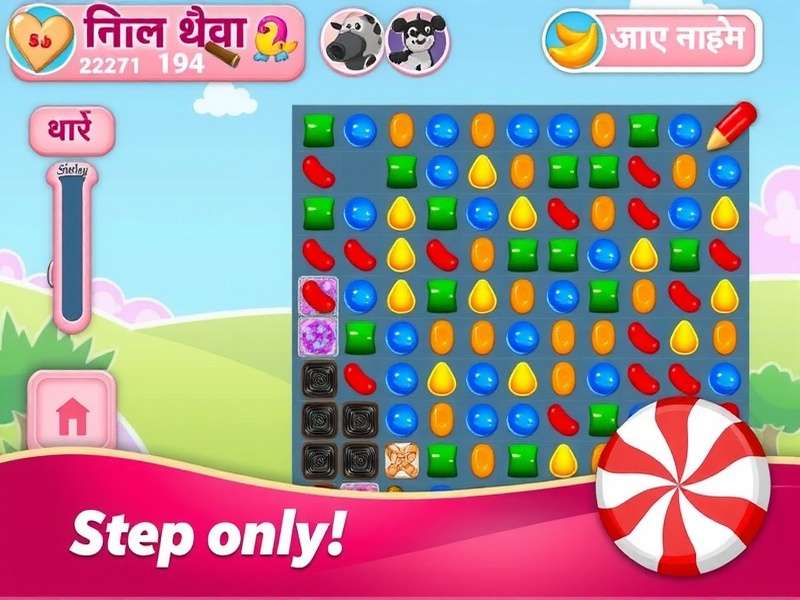 Colorful gameplay of Bengali Candy Crush with traditional Indian sweets Bengali Candy Crush Game Screenshot